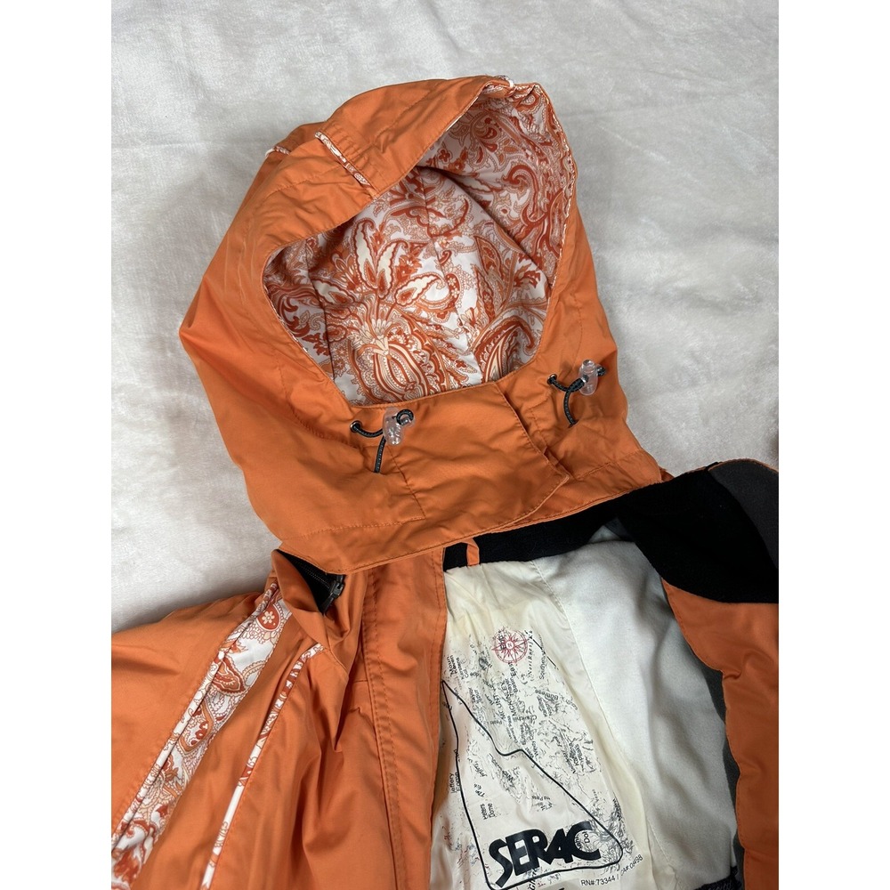 Vintage 80's-90's  SERAC Orange Ski Snow Jacket Women's MEDIUM - Picture 10 of 13